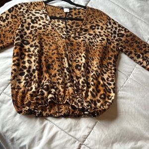 Leopard Print Women's Top Size M